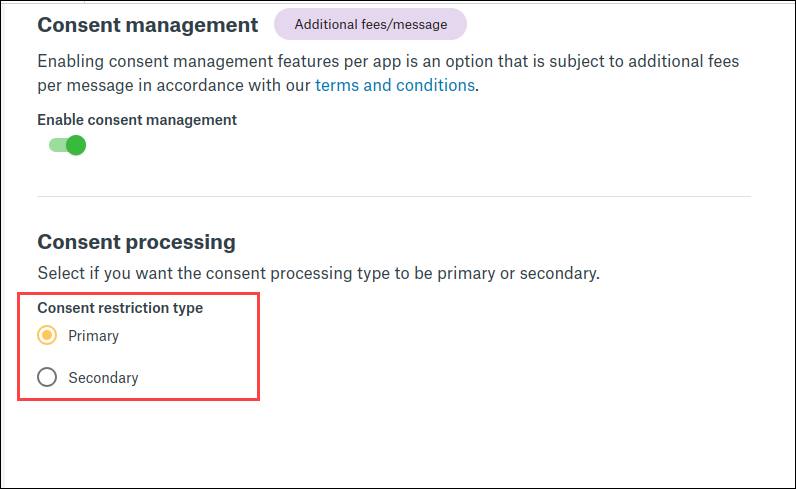 Consent management enable