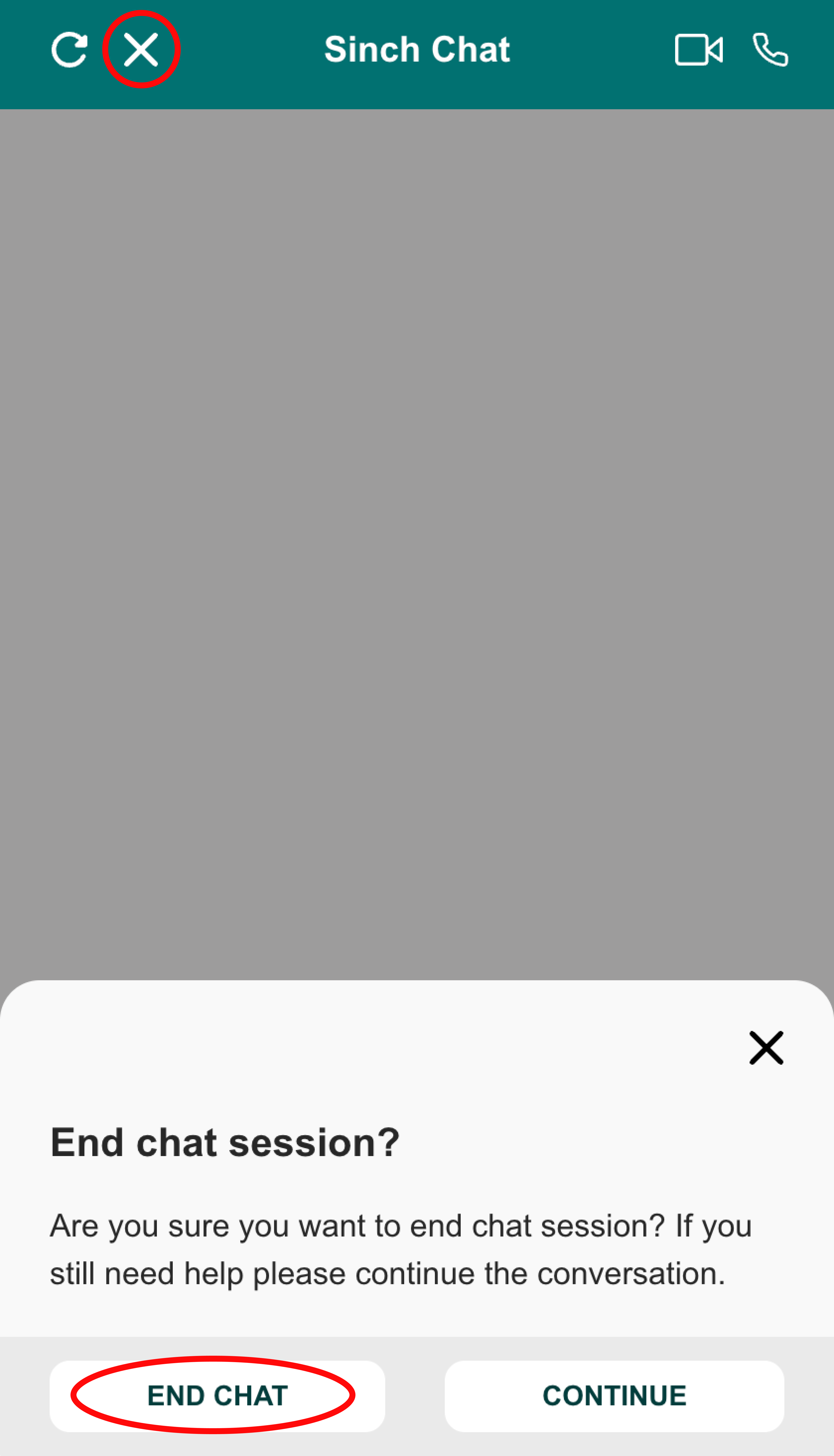 End chat session