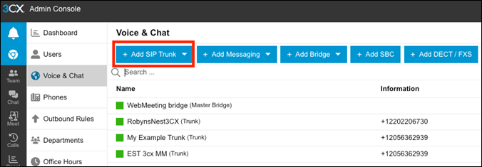 3CX integration guide | Elastic SIP Trunking API | Sinch