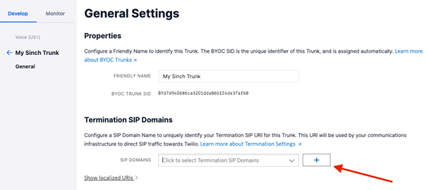 create new termination domain