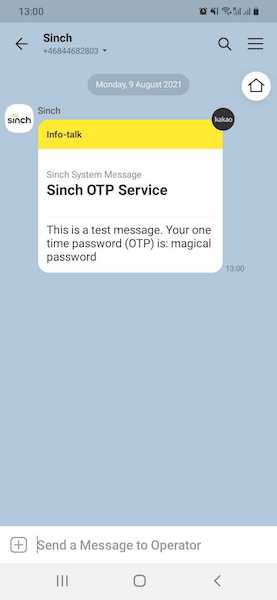 Channel Template Message