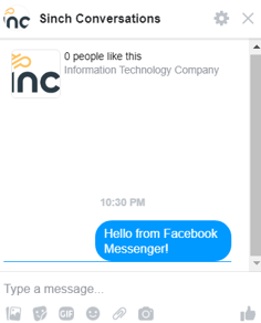Facebook Messenger Pop up