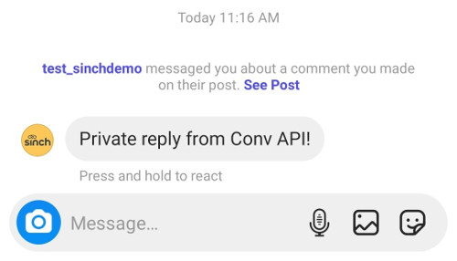 Instagram Private Reply