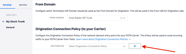 width=850px create origination connection policy