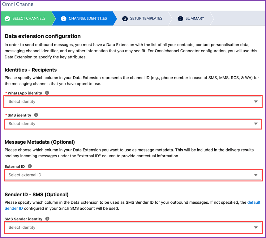 Select Conversation identities