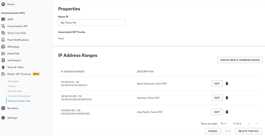 add twilio ip addresses